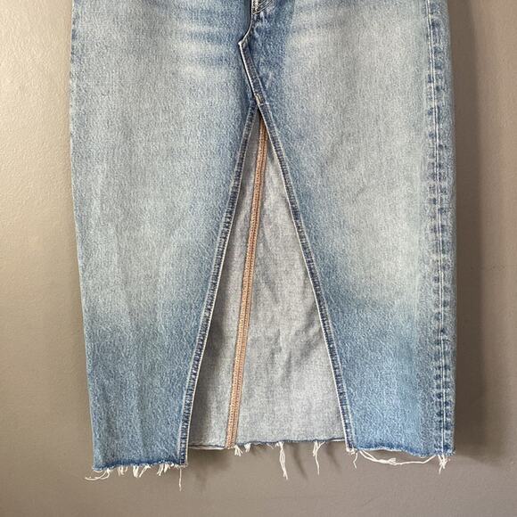 RE/DONE Midi Denim Skirt Coastal Granddaughter Summer Organic Cotton NWOT 25 0/2 - Picture 10 of 10